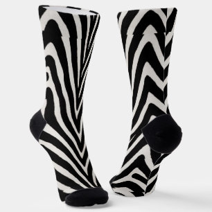🖤 Fette Schwarz-Weiß-Zebra-Moderne 🖤 Socken