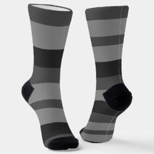 fette schwarze und graue Streifen Socken