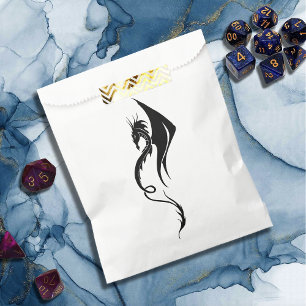 Fette schwarze weiße Stammes-Drache-Illustrationsg Geschenktütchen