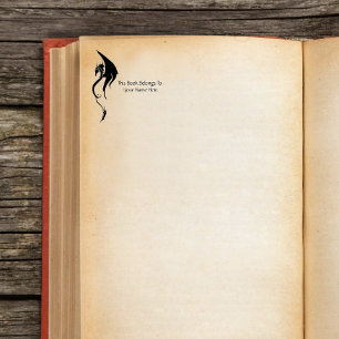 Fette schwarze weiße Stammes-Drache-Illustrationsg Gummistempel