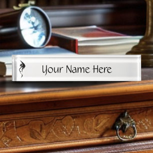 Fette schwarze weiße Stammes-Drache-Illustrationsg Namensplakette