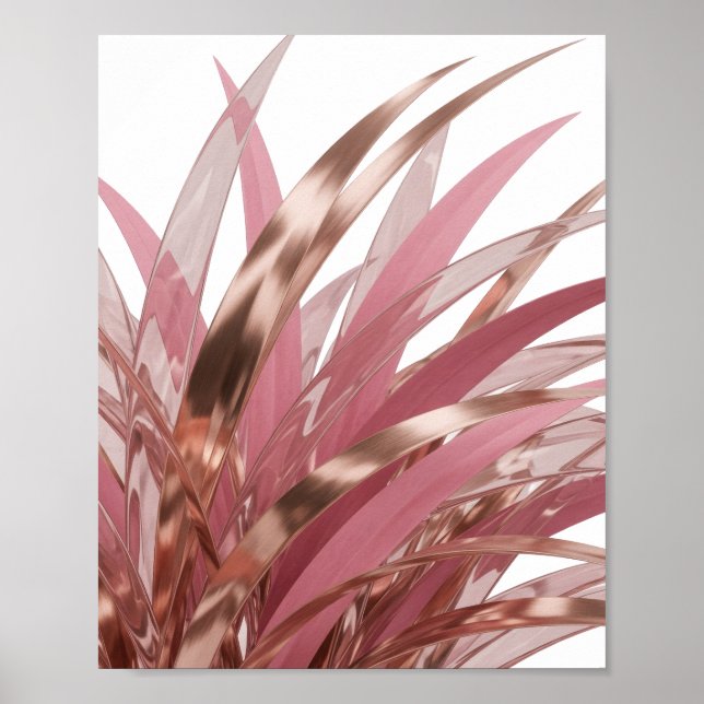 Fette Silber ABSTRACT ART Gestaltung v2 Poster (Vorne)