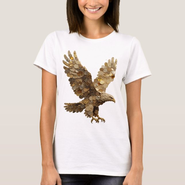 Fette Silber ABSTRACT ART Grafikdesign T-Shirt (Vorderseite)