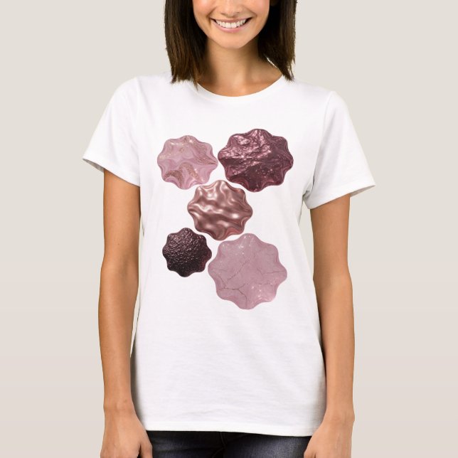 Fette Silber ABSTRACT ART Kunst Druck T-Shirt (Vorderseite)
