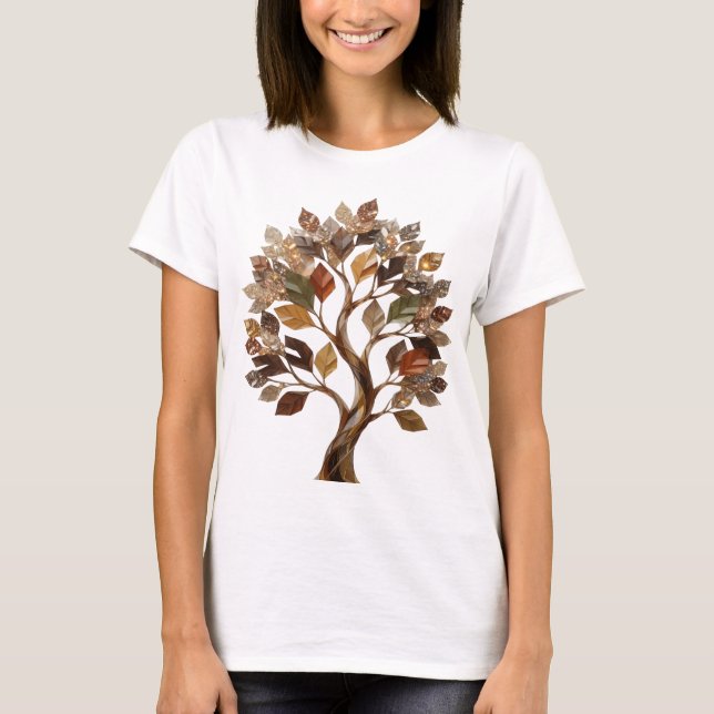 Fette Silber ABSTRACT ART Mode Druck T-Shirt (Vorderseite)