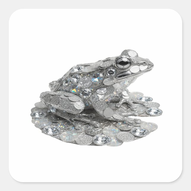 Fette Silberfolienprägung Quadratischer Aufkleber (Vorderseite)