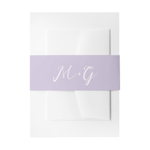 Fette Skript-Lila elegante Hochzeit Einladungsbanderole
