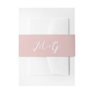 Fette Skript-Rosa elegante Hochzeit Einladungsbanderole