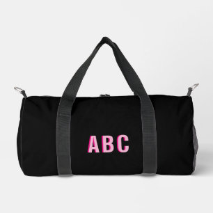 Fette Sport Hot Pink 3-Buchstaben-Monogramm Duffle Bag