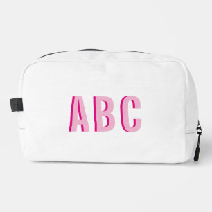 Fette Sport Hot Pink 3-Buchstaben-Monogramm Waschbeutel