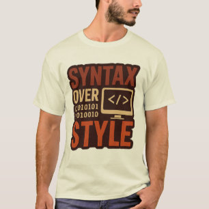 Fette Syntax Über Style Retro-Grafik T-Shirt