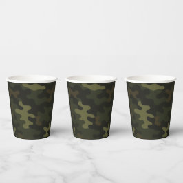 Fette Tarnmuster Outdoor-Enthusiasten Jäger Pappbecher