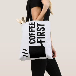 Fette Tasse mit Dampf-Tote-Bag-Design