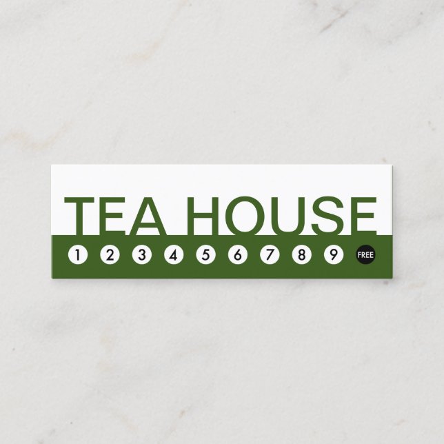 fette TEA HOUSE-Kundenbindung Treuekarte (Vorderseite)
