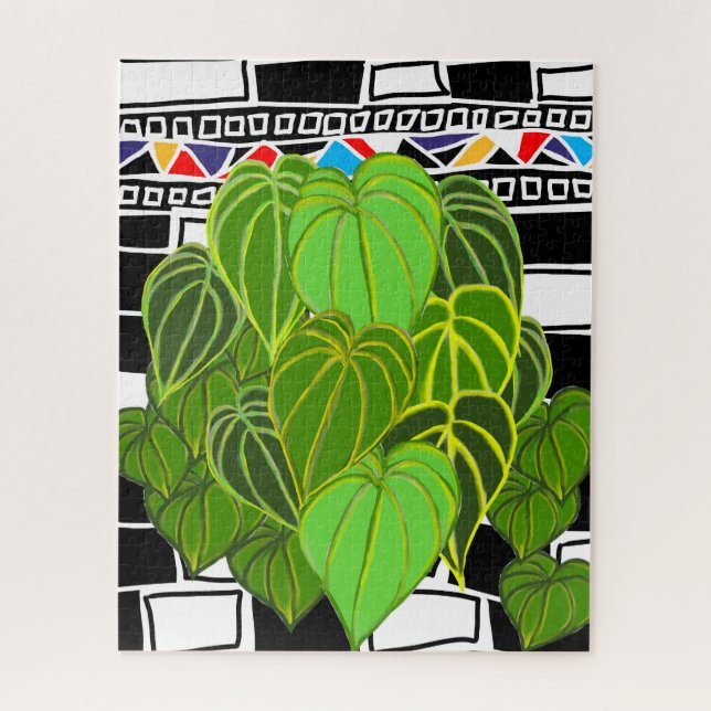 Fette tropische Blumenkunst Puzzle (Vertikal)