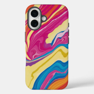 Fette Tye-Dye-Marmor-Handyhülle Design iPhone 16 Hülle