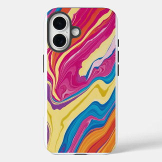 Fette Tye-Dye-Marmor-Handyhülle Design iPhone 16 Hülle