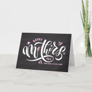 Fette Typografie Chalkboard Happy Mother Day Feiertagskarte