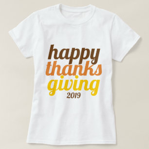 Fette Typografie Friendsgiving 2019 Farbe fallen T-Shirt