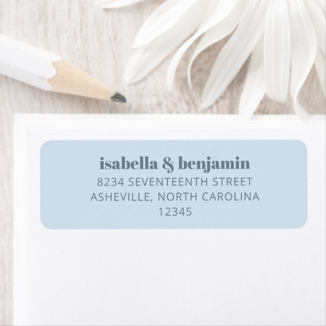 Fette Typografie Gletscherblau Moderne Hochzeit (Insitu)