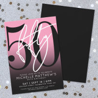 Fette Typografie Pink Moderne 50. Geburtstag