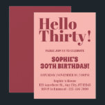 Fette Typografie Pink und Burgund 30. Geburtstag Einladung<br><div class="desc">Fette Typografie Pink und Burgund Moderne 30. Geburtstag Einladung kühne Typografie Pink und Burgund Modern 30. Geburtstag Party Einladung... Feine Typografie Moderne 30. Geburtstagsgeschichte "Die Dreharbeiten 30 waren noch nie so schick! Machen Sie Ihren Meilenstein Geburtstag zu einem unvergesslichen Tag mit unserer kühlen Typografie Pink und Burgund Modern 30. Geburtstag...</div>