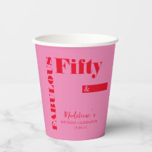 Fette Typografie Rosa Moderne 50. Geburtstag