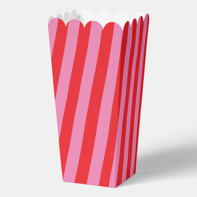 Fette Typografie, rosa und rote Hochzeit Geschenkschachtel (Rückseite)