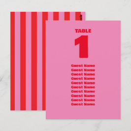 Fette Typografie, rosa und rote Hochzeitszeichen Postkarte