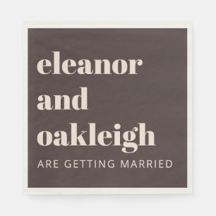 Fette Typografie Warmbraun Cremefarbene Moderne Ho Serviette