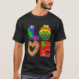 Fette Typografie Weihnachten, Liebe Weihnachten un T-Shirt