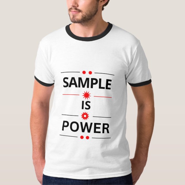Fette Typografie Zitat T-Shirt (Vorderseite)