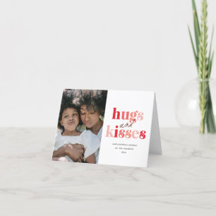 Fette Umarmungen und Küsse Foto Valentinstag Feiertagskarte