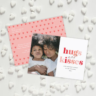Fette Umarmungen und Küsse Foto Valentinstag Feiertagspostkarte