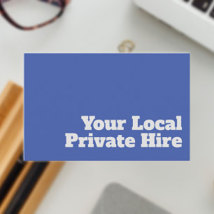 Fette und klare private Miet-Taxi-Design Visitenkarte