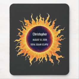 Fette Wasserfarbe Totale Sonnenfinsternis 2026 Nam Mousepad
