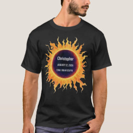 Fette Wasserfarbe Totale Sonnenfinsternis 2026 Nam T-Shirt