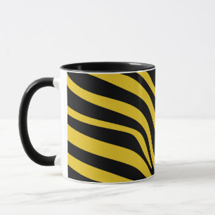 Fette Zebrastreifen in Gelb und Schwarz Tasse