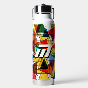 Fette, zersplitterte, geometrische, individuelle Z Trinkflasche