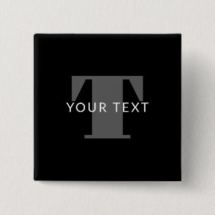 Fetter bearbeitbarer Text Schwarz Weiß & Grau Button