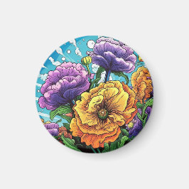 Fetter Blumenmagnet, lebendig schön Magnet