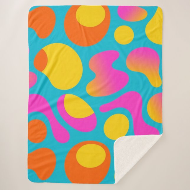 Fetter Boogie – Abstrakte Retro-Pop-Decke   Sherpadecke (Vorderseite)