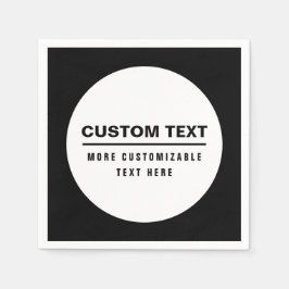 Fetter einfacher anpassbarer Textbaustein Serviette