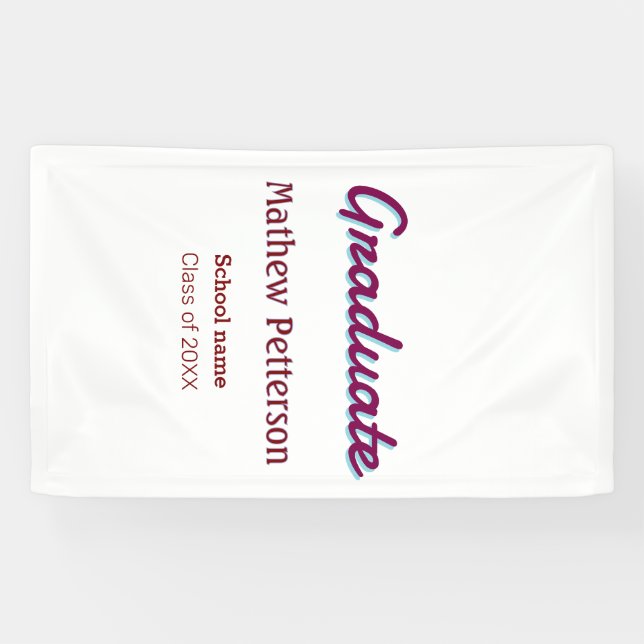 Fetter einfacher lila klassischer moderner Abschlu Banner (Horizontal)