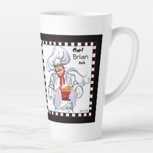 Fetter französischer Koch Latte-Mug Kunst Milchtasse