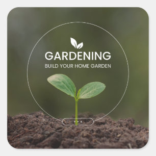 Fetter Gartenaufkleber Pflanzenmutter Gartenar Quadratischer Aufkleber