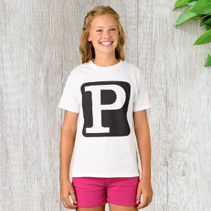 Fetter Großbuchstabe P Monogramm T-Shirt