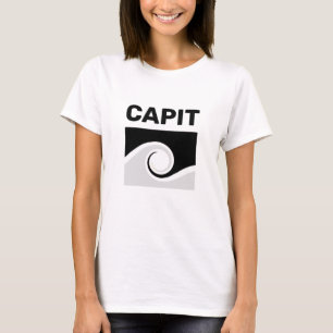 Fetter Kopftext und abstrakte Wellen T-Shirt
