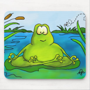 Fetter meditierender Frosch Mousepad
