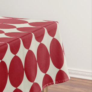 Fetter Moderne Weihnachten Rot Kugeln Festlich Chi Tischdecke